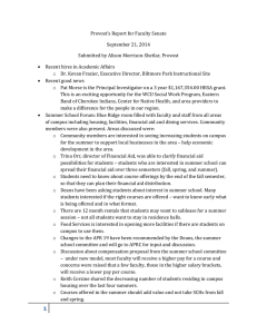 Provost’s Report for Faculty Senate September 21, 2014