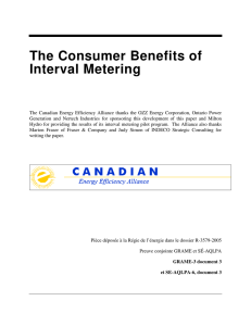 The Consumer Benefits of Interval Metering