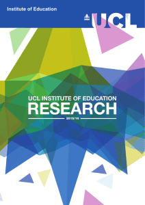 RESEARCH UCL INSTITUTE OF EDUCATION 2015/16