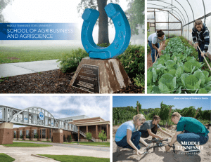 SCHOOL OF AGRIBUSINESS AND AGRISCIENCE MIDDLE TENNESSEE STATE UNIVERSITY