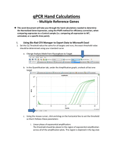qPCR Hand Calculations - Multiple Reference Genes