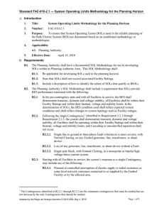 Standard FAC-010-2.1 — System Operating Limits Methodology for the Planning... 1. Title: System Operating Limits Methodology for the Planning Horizon