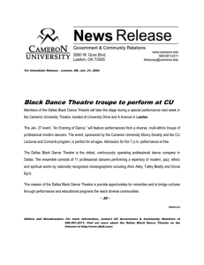 Black Dance Theatre troupe to perform at CU