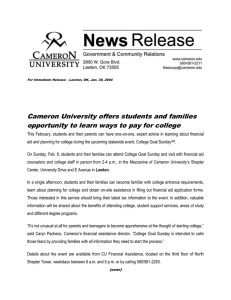 Cameron University offers students and families