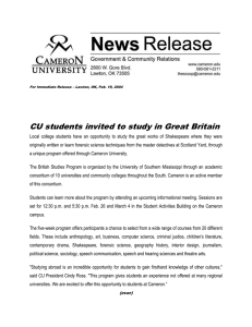 CU students invited to study in Great Britain