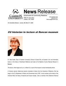 CU historian to lecture at Duncan museum
