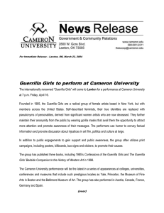 Guerrilla Girls to perform at Cameron University