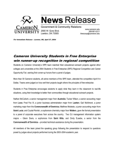 Cameron University Students in Free Enterprise