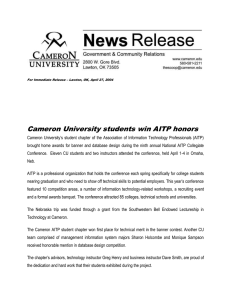 Cameron University students win AITP honors