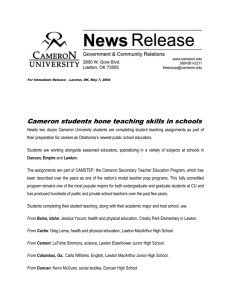 Cameron students hone teaching skills in schools