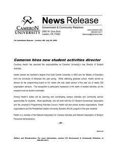 Cameron hires new student activities director