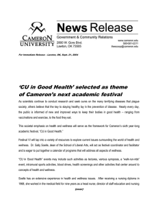‘CU in Good Health’ selected as theme