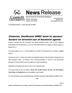 Cameron, Southwest AHEC team to sponsor