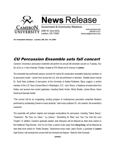 CU Percussion Ensemble sets fall concert