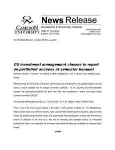 CU investment management classes to report