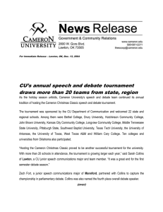 CU’s annual speech and debate tournament