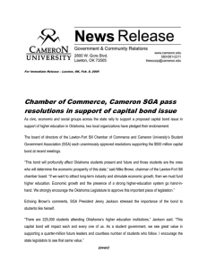 Chamber of Commerce, Cameron SGA pass