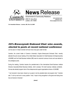 CU’s Brewczynski Endowed Chair wins awards,