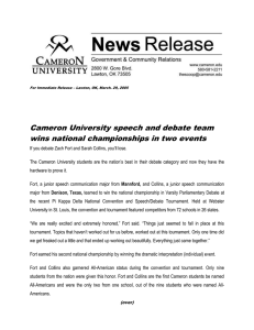 Cameron University speech and debate team
