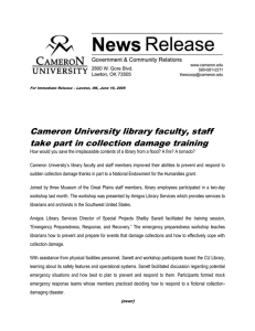 Cameron University library faculty, staff take part in collection damage training
