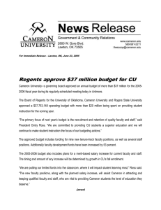 Regents approve $37 million budget for CU