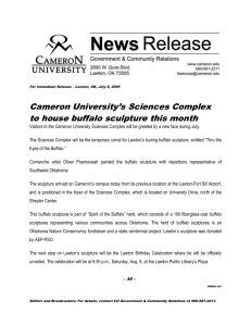 Cameron University’s Sciences Complex to house buffalo sculpture this month