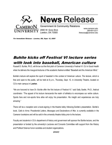 Buhite kicks off Festival VI lecture series