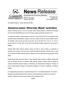 Cameron plans ‘Diversity Week’ activities