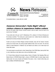 Cameron University’s ‘India Night’ offered visitors chance to experience Indian culture