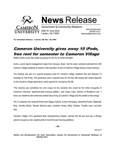 Cameron University gives away 10 iPods,