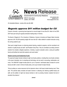 Regents approve $41 million budget for CU