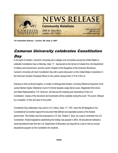 Cameron University celebrates Constitution Day