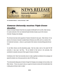 Cameron University receives Triple Crown donation