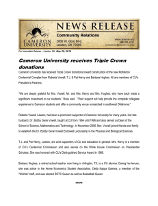 Cameron University receives Triple Crown donations