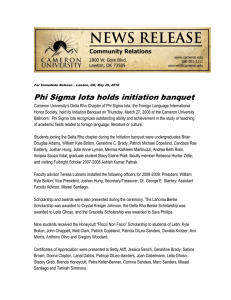 Phi Sigma Iota holds initiation banquet