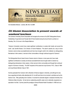 CU Alumni Association to present awards at weekend luncheon