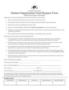 Student Organization Fund Request Form Student Government Association -Cameron University-