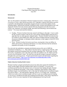 Program Prioritization Final Report from Chancellor David Belcher July 2013