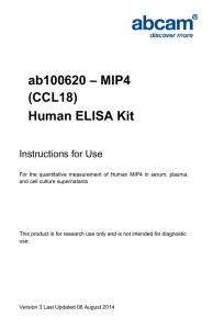 ab100620 – MIP4 (CCL18) Human ELISA Kit Instructions for Use