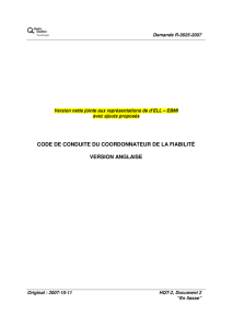 CODE DE CONDUITE DU COORDONNATEUR DE LA FIABILITÉ  VERSION ANGLAISE