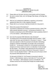 GAZIFÈRE INC. PRE-FILED EVIDENCE OF JACKIE COLLIER 2006 RATE CASE