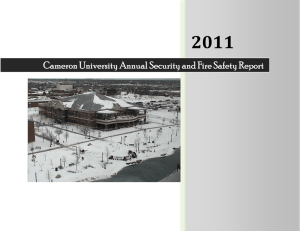 2011  Cameron University Annual Security and Fire Safety Report  