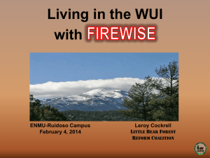 Living in the WUI with ENMU-Ruidoso Campus Leroy Cockrell