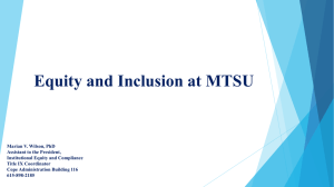 Equity and Inclusion at MTSU