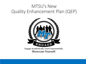 MTSU’s New Quality Enhancement Plan (QEP)