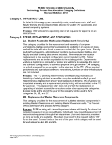 Middle Tennessee State University Technology Access Fee Allocation Category Definitions