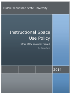 Instructional Space Use Policy  2014