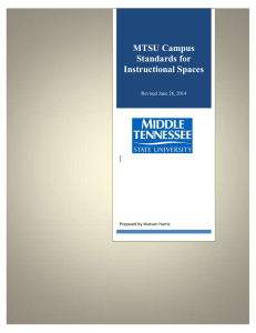 MTSU Campus Standards for Instructional Spaces