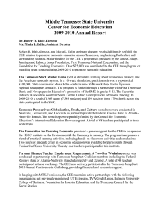 Middle Tennessee State University Center for Economic Education 2009-2010 Annual Report