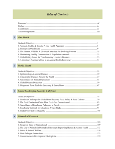 Table of Contents 1   One Health